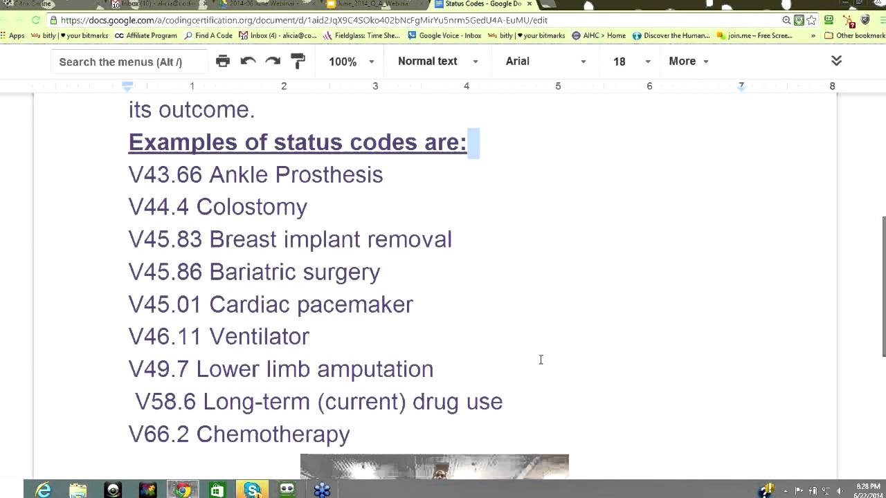 ICD-9 Coding Tutorial &mdash; What is a Status Code?