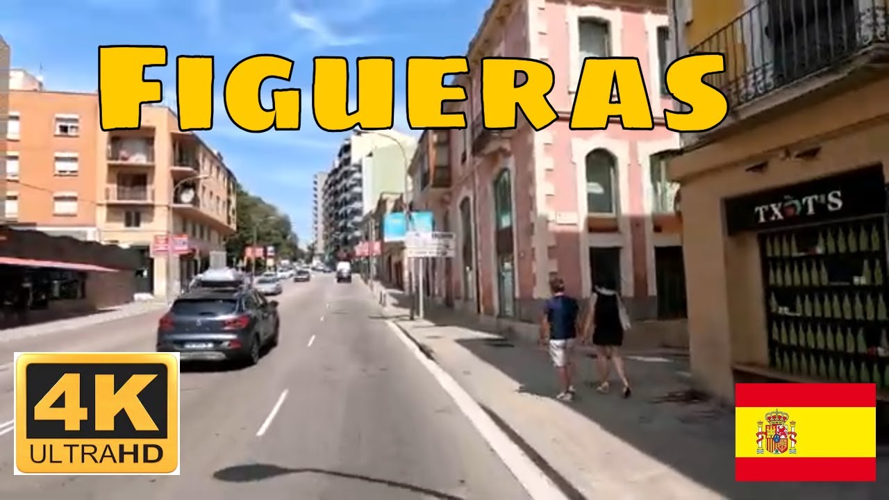 Figueras Espagne 4k - Driving- French region