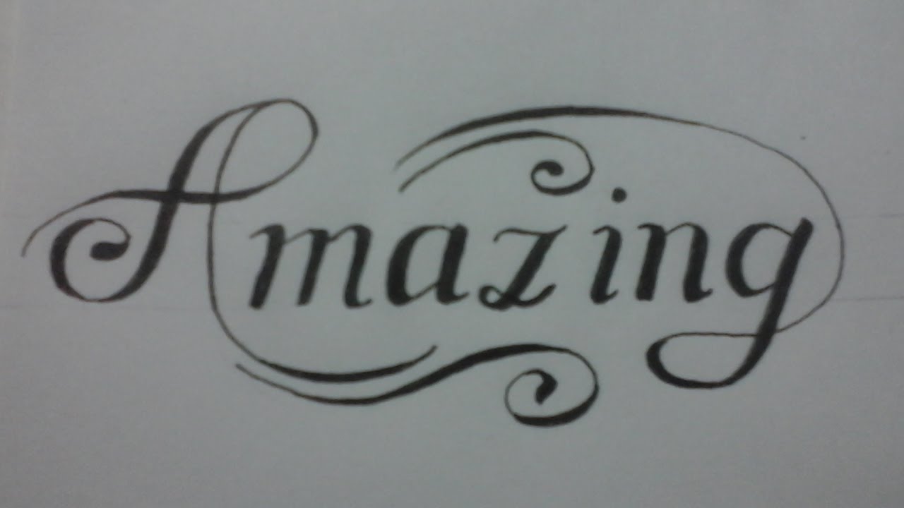 calligraphy for beginners with normal pen : amazing