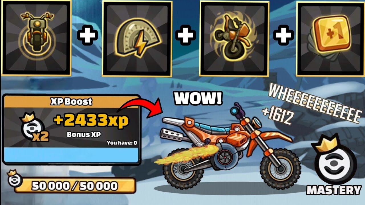NEW MASTERY FOR MOTOCROSS!! 🤩 5 FASTEST WAY TO UNLOCK MASTERIES ✨️ - Hill Climb Racing 2