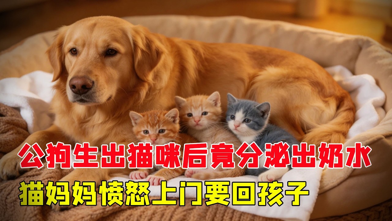 公狗生出貓咪後竟分泌出奶水，貓媽媽憤怒上門要回孩子，真相曝光竟要把孩子送給狗子！