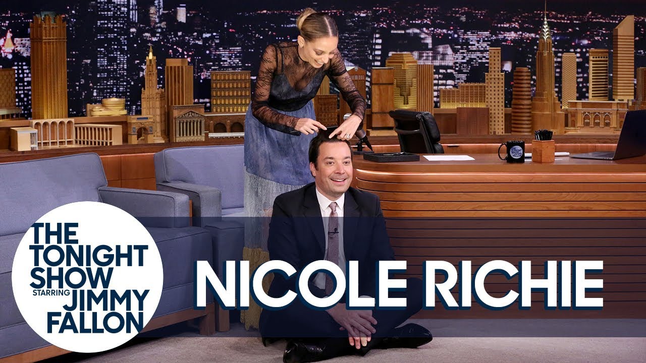 Nicole Richie Braids Jimmy's Hair Mid-Interview While They Chat About Great News