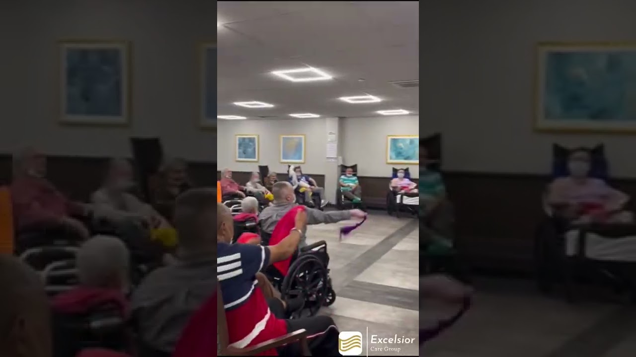 Nursing home exercise class!