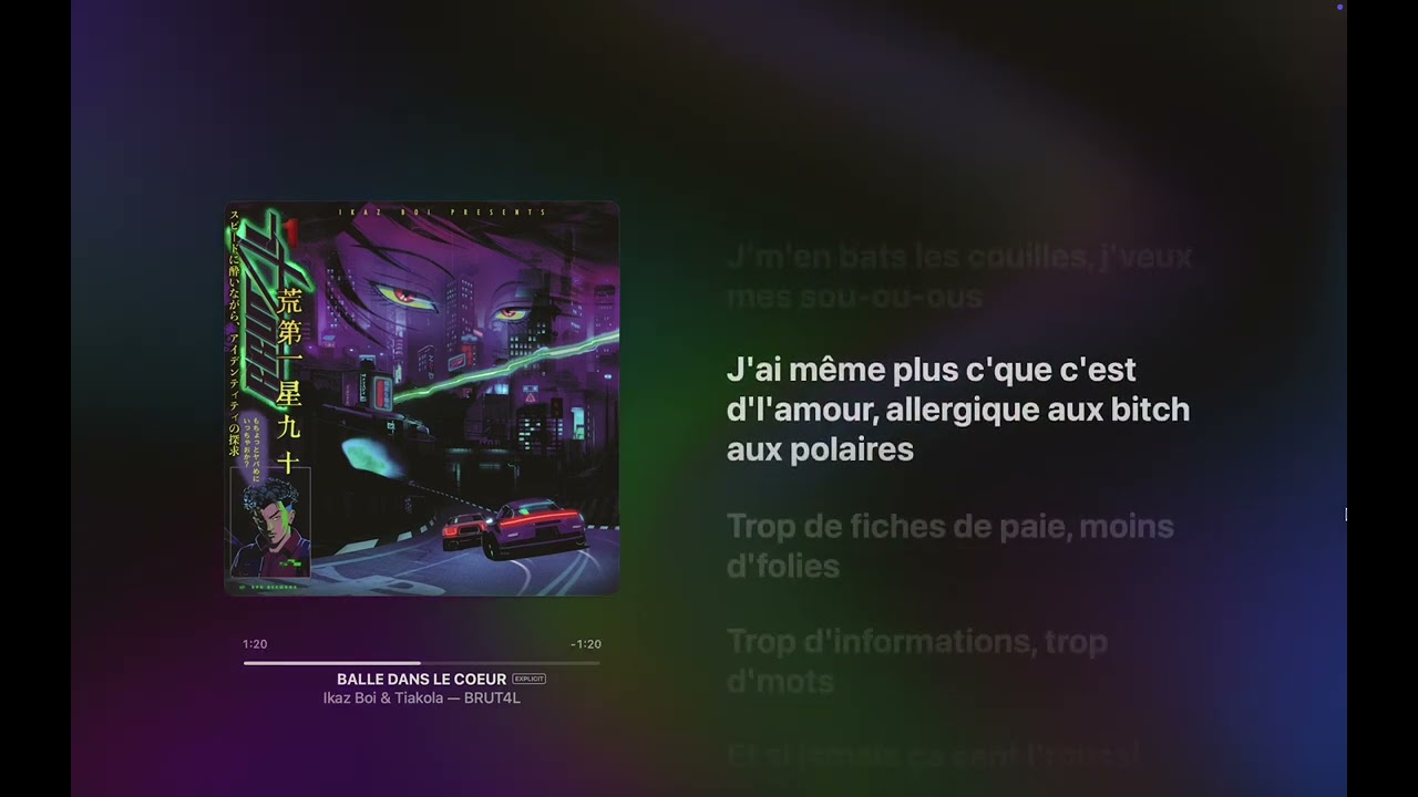 Ikaz Boi & Tiakola - BALLE DANS LE COEUR (Paroles)