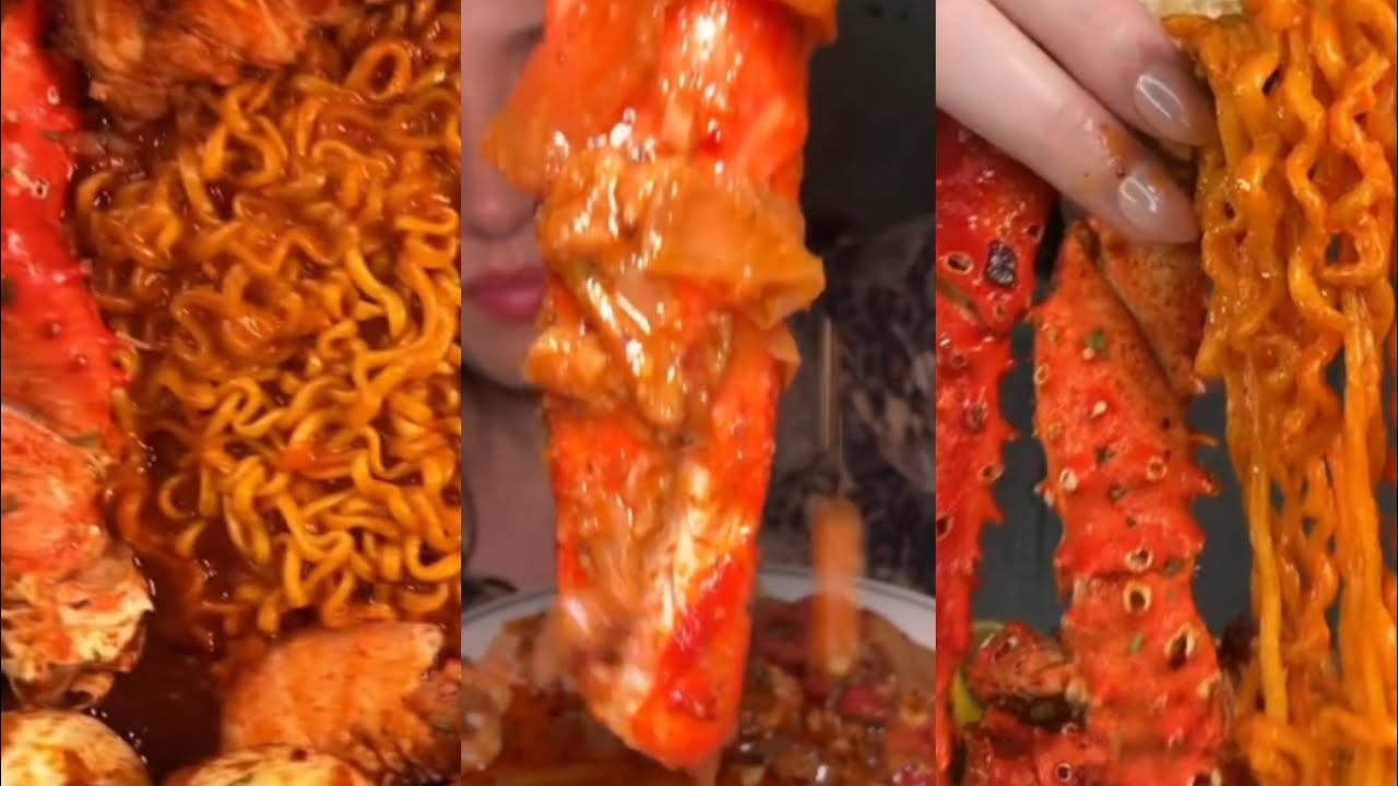 JUICY SEAFOOD BOIL MUKBANG COMPILATION 🦀🥚| crab legs, boiled egg, ramen noodles 