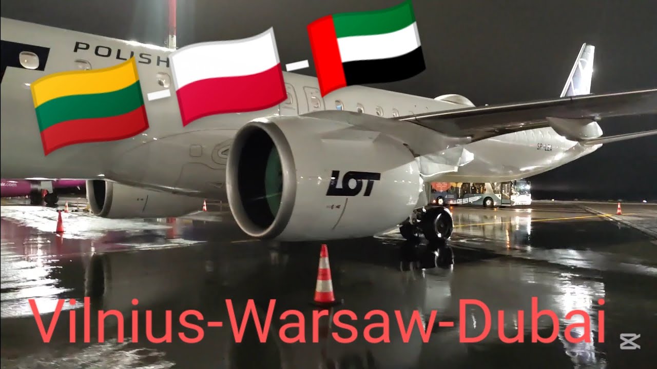 LOT Embraer E195-E2 & Boeing 737max 8 Vilnius-Warsaw-Dubai (economy) +EXPOSING FLIGHT SECRET
