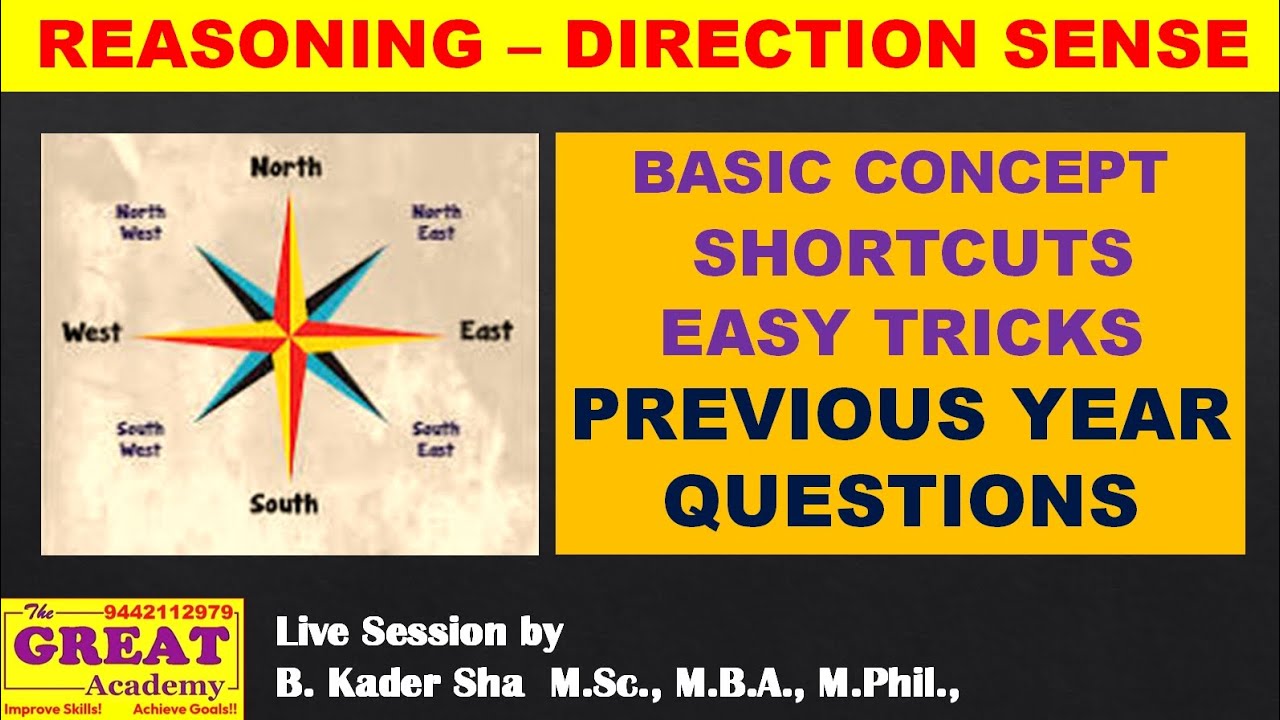 New DIRECTION SENSE | திசை புலனறிவு | BASIC | TIPS | TRICKS | SHORTCUTS | IMPORTANT QUESTIONS 