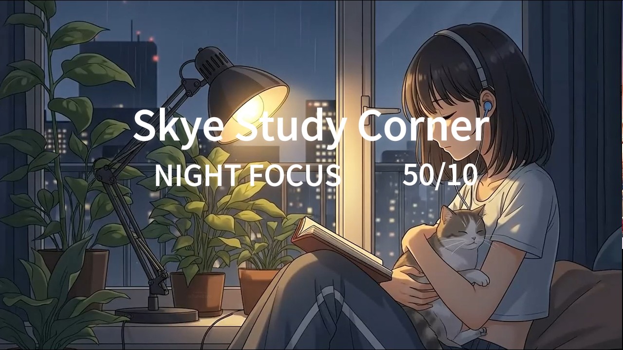 Night Focus Series🚀 3 Hours🚀 | Pomodoro 50/10 | Rain Ambience | With Countdown