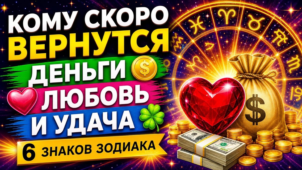 КОМУ СКОРО ВЕРНУТСЯ ДЕНЬГИ, ЛЮБОВЬ И УДАЧА: 6 ЗНАКОВ ЗОДИАКА.