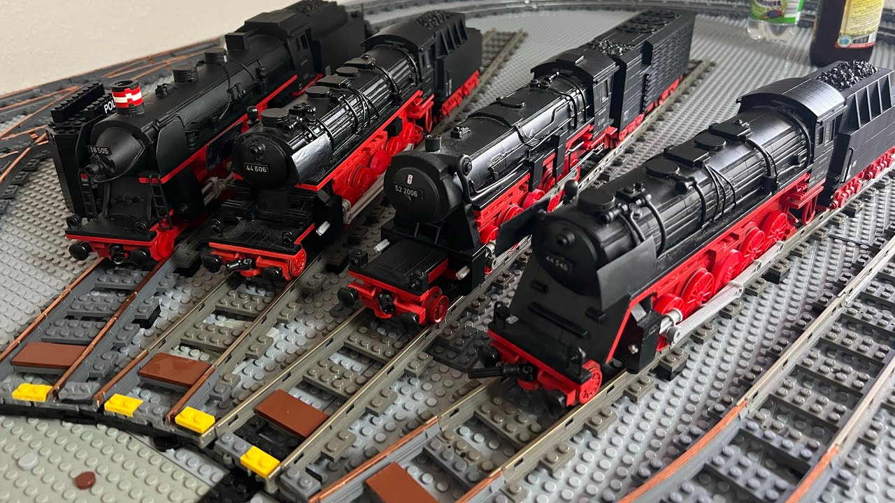 LEGO & Bluebrixx Dirk zu Besuch Langer Heinrich Rheingold Express und jede Menge Dampfloks