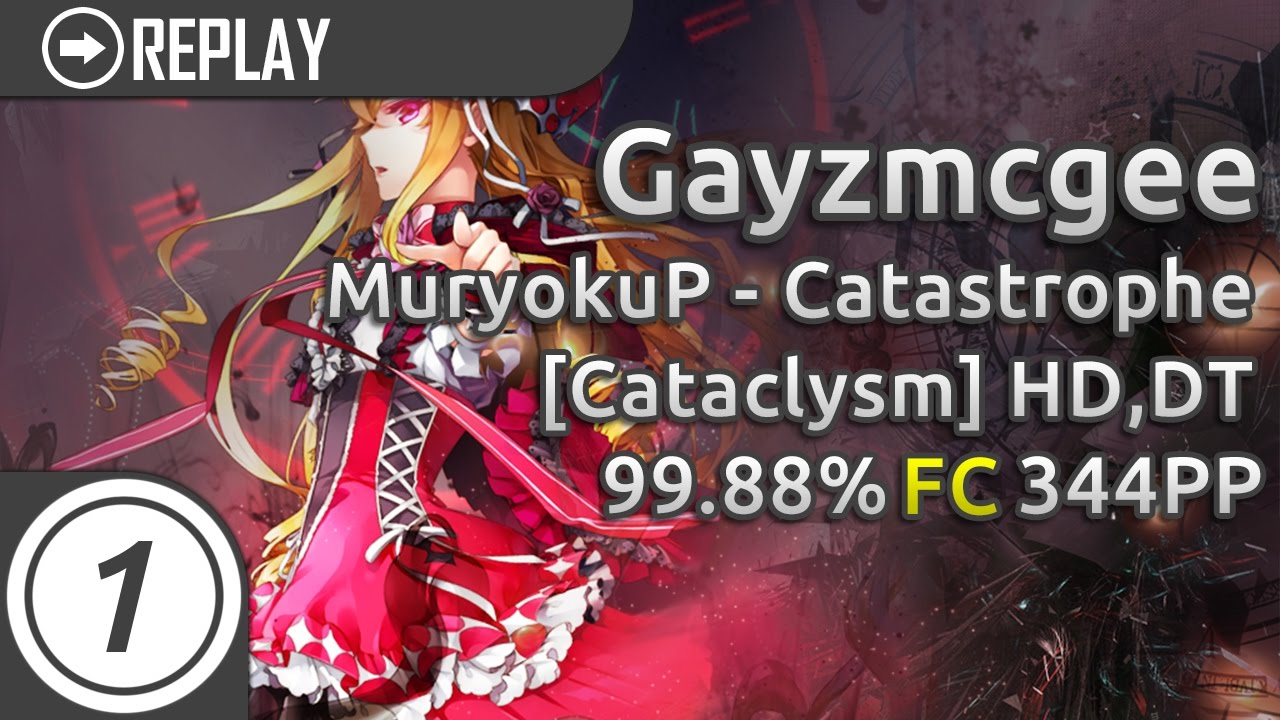 Gayzmcgee | MuryokuP - Catastrophe [Cataclysm] +HD,DT | FC 99.88% 344pp #1