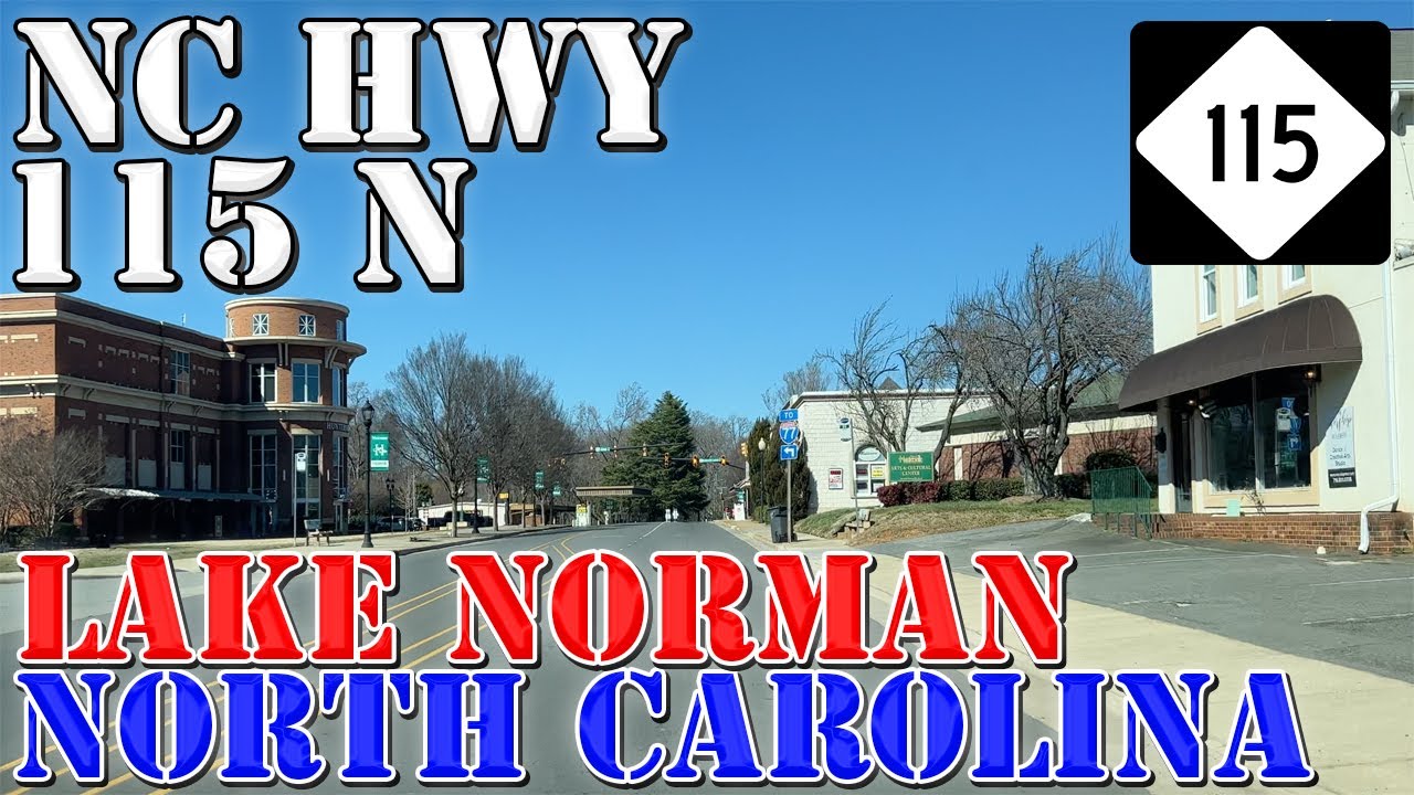 NC 115 North - Lake Norman - Charlotte - North Carolina - 4K Highway Drive