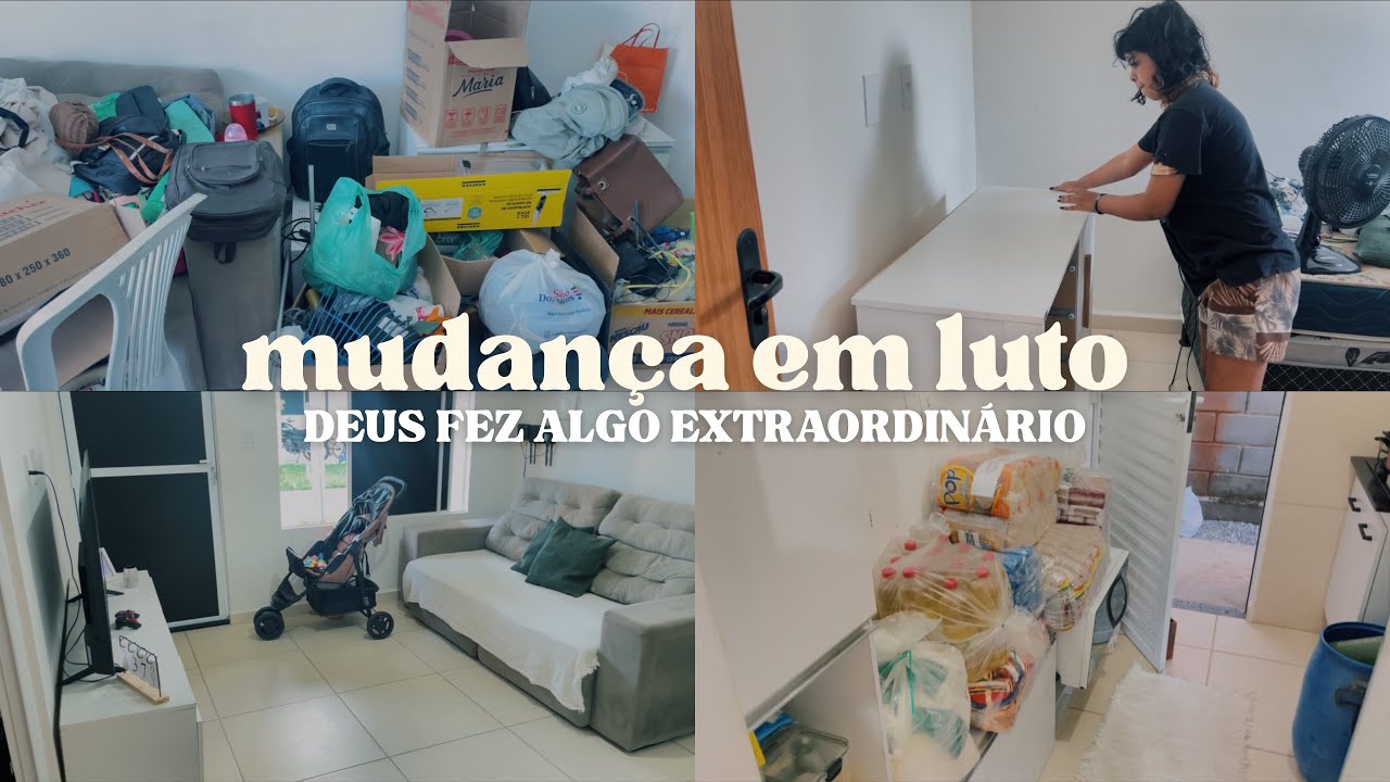 MUDANÇA EM MEIO AO LUTO: Distribuição dos móveis na casa nova | Deus me deu um presente maravilhoso