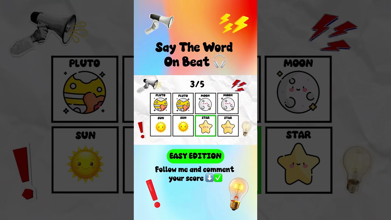 Say The Word On Beat / Easy Edition / Timing Challenge 