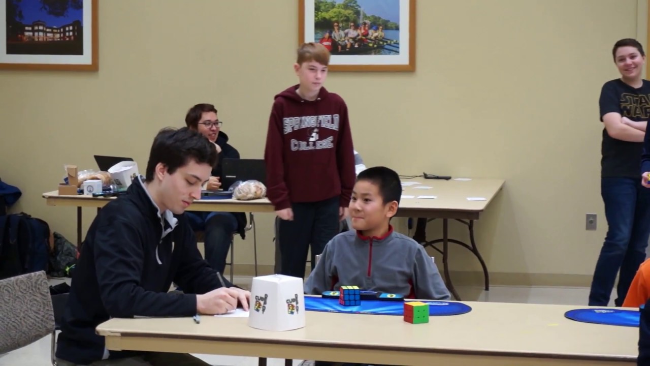 MBL Cuber at WPI Winter Cube Day 3x3 round one