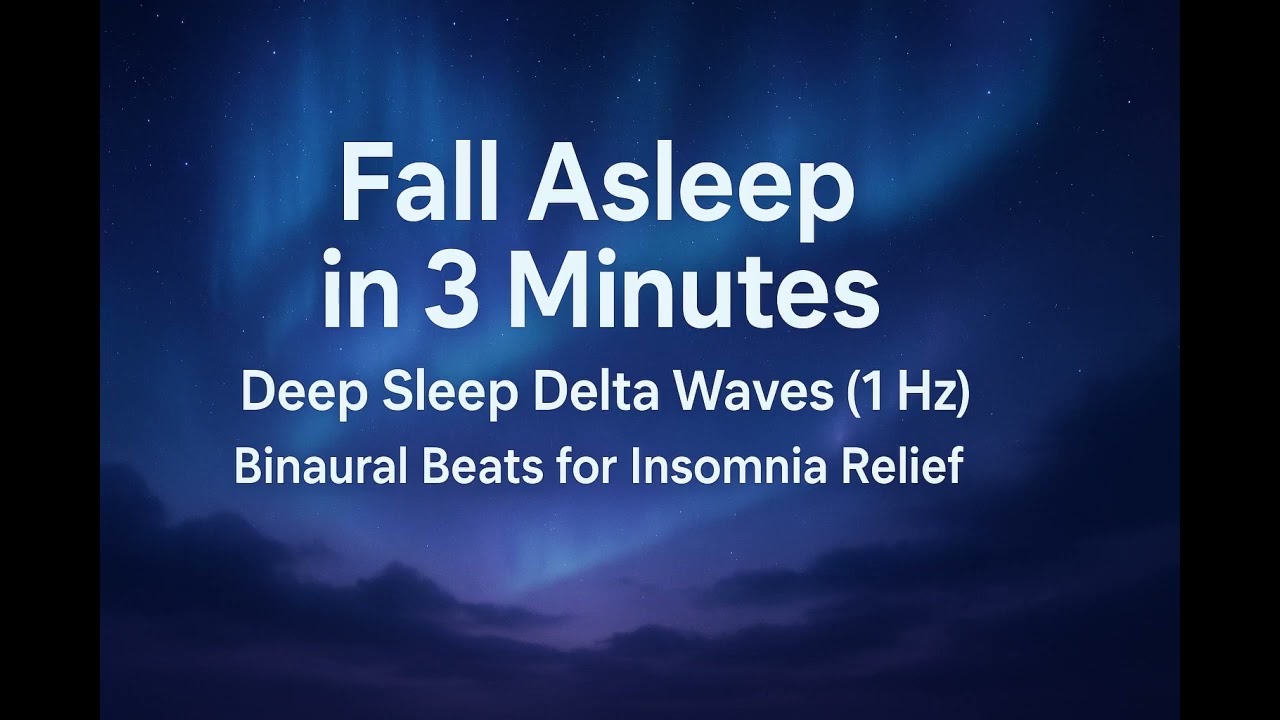 Fall Asleep in 3 Minutes • Deep Sleep Delta Waves 1 Hz Binaural Beats for Insomnia Relief