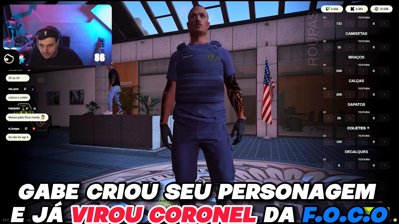 GABE CRIOU SEU PERSONAGEM E JÁ VIROU CORONEL DA F.O.C.O