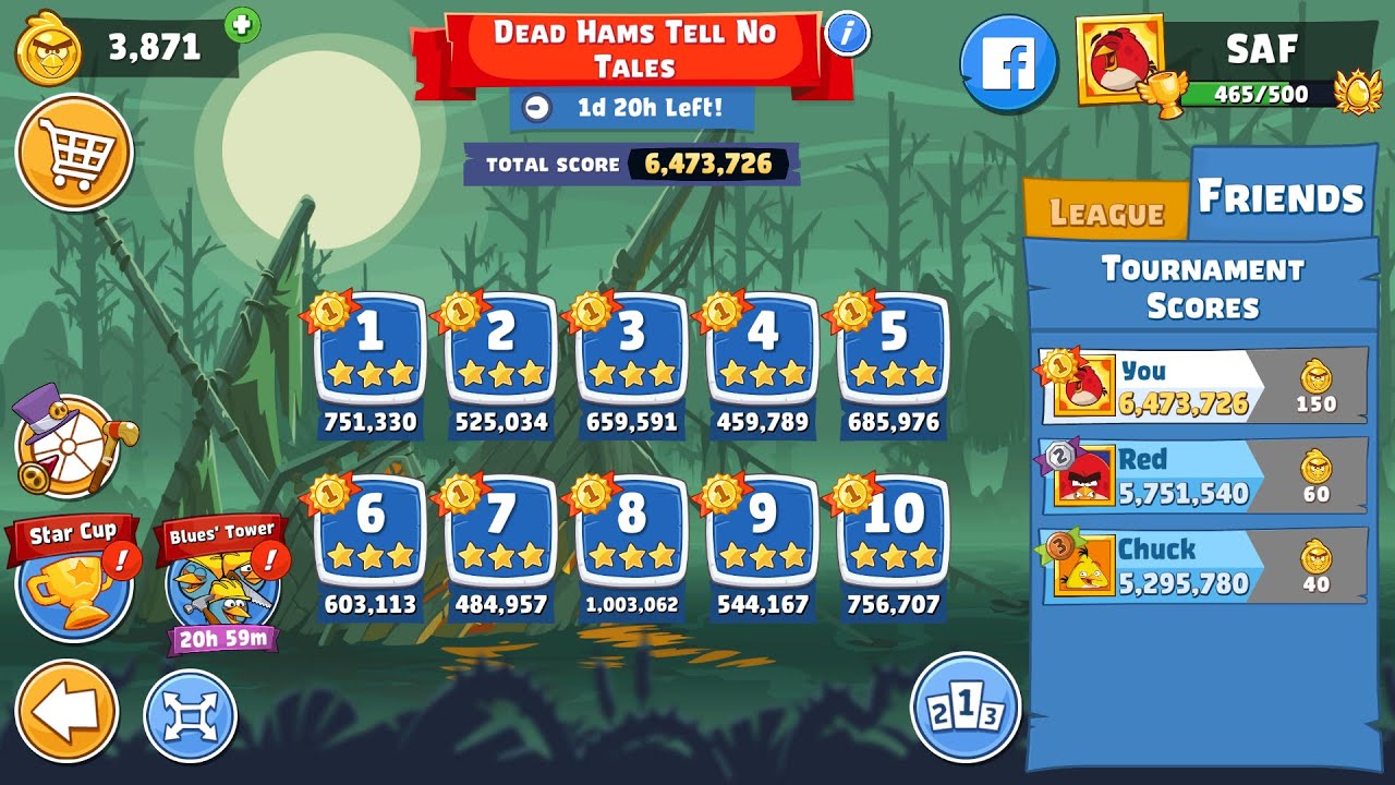 Angry Birds Friends. Dead Hams Tell No Tales (26.10.2023). All 3 stars. Passage from Sergey Fetisov