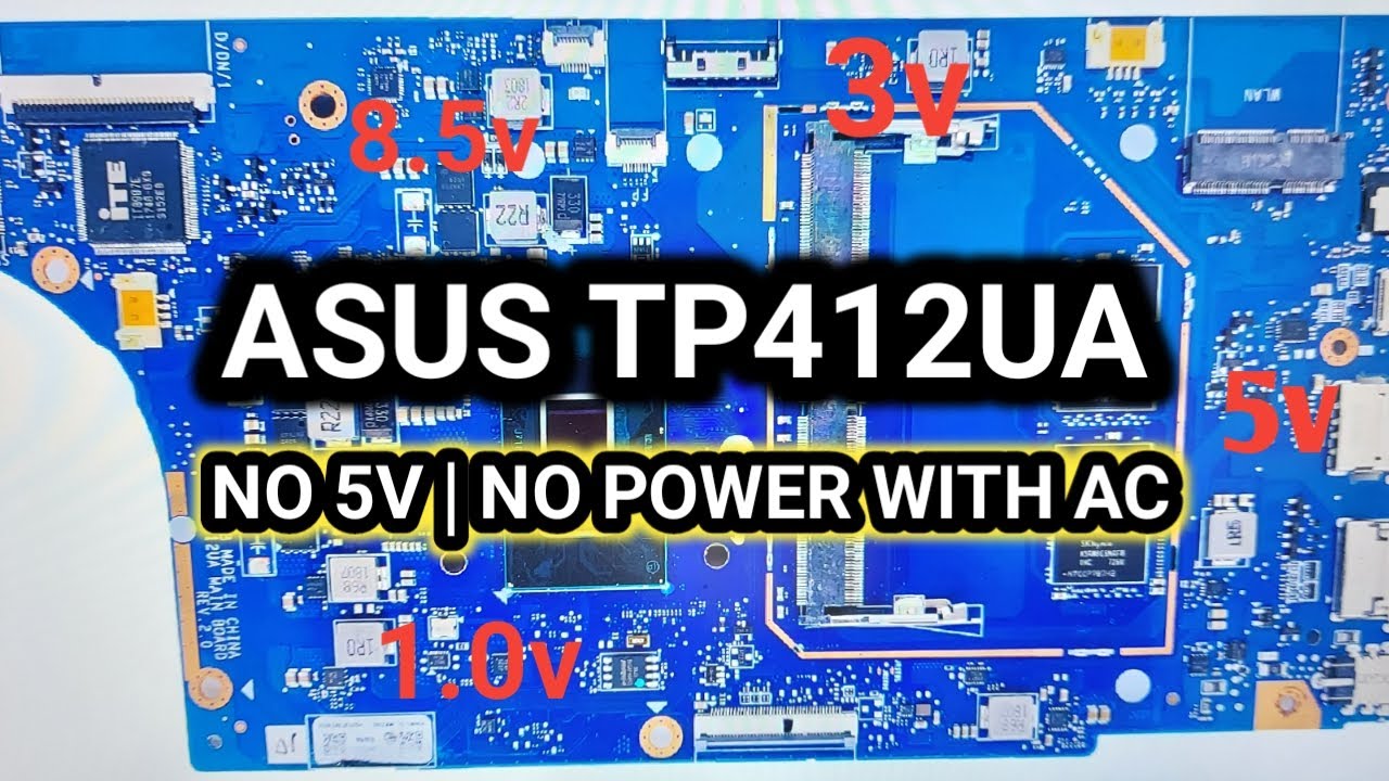 Asus tp412ua 5v problem|| Asus vivobook tp412ua no power||How to solve power problem in asus tp412ua