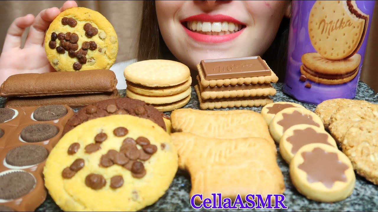 ASMR CHOCO MILKA COOKIES ,CHOCO BISCUITS,CHOCO MINIS,CHOCO CREME | DESSERT MUKBANG | EATING SOUNDS