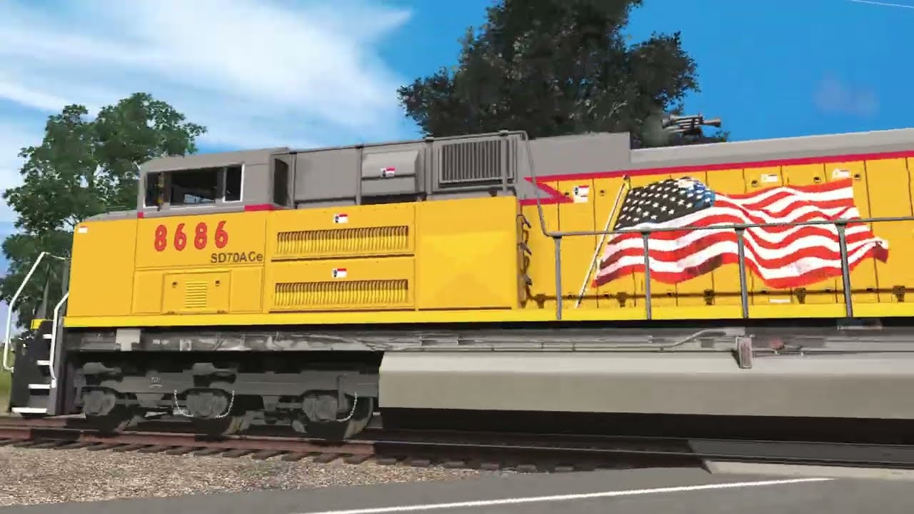 TRS22: EMD UP SD70ACe Leads a TTX TOFC Train Through Leadvile Subdivison With UP 1943 Traillng.