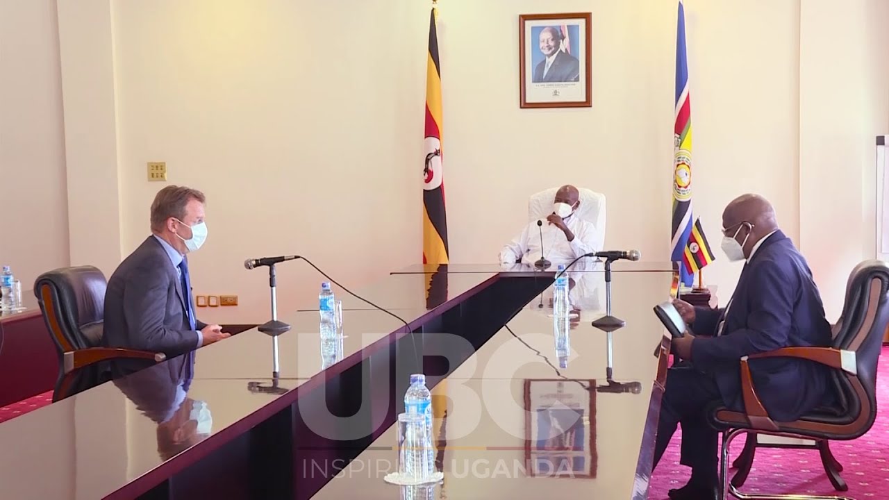 President Museveni bids farewell to the outgoing Ambassador of Netherlands