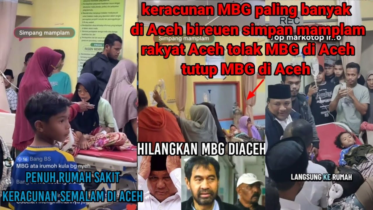 Mengejutkan anak anak penuh rumah sakit keracunan MBG paling banyak di Aceh bireuen simpan mamplam 