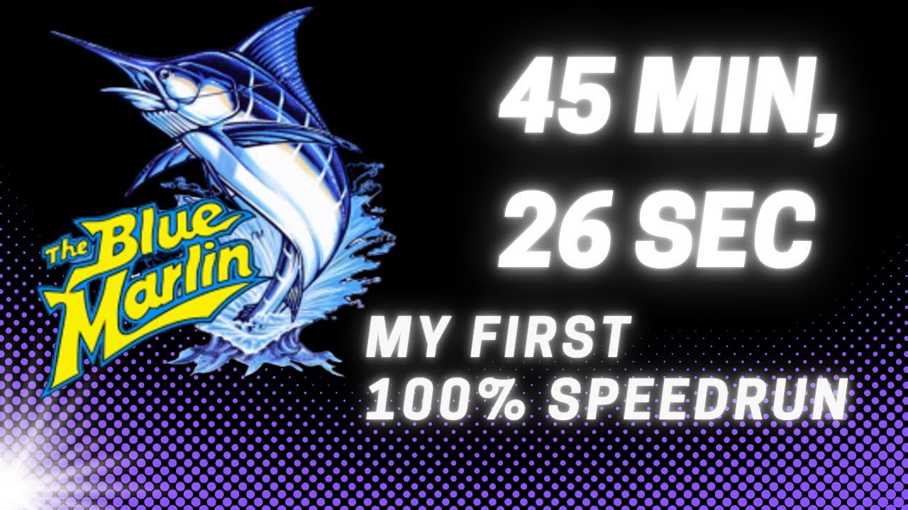 My first speedrun of The Blue Marlin in 45m 26s with all power-ups learned #speedruning #nintendo