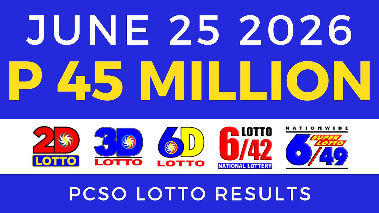 Lotto Result Today 9PM June 25 2026 PCSO