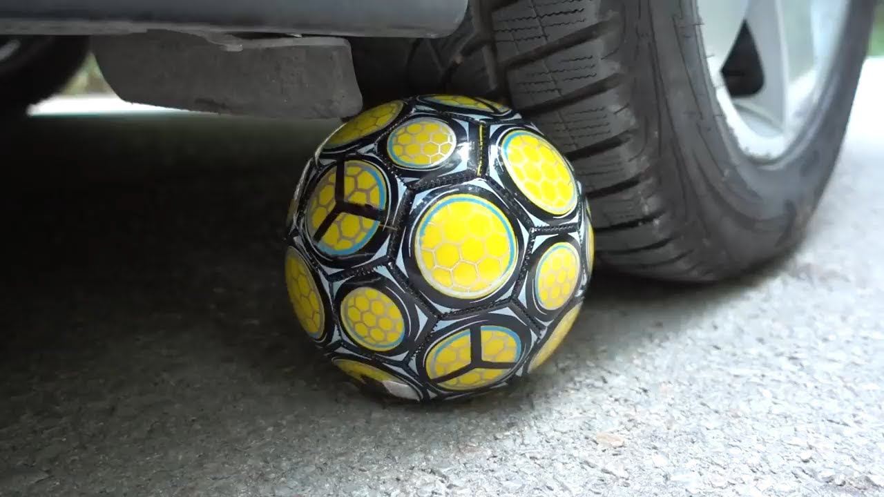 Crushing Crunchy & Soft Things by Car! EXPERIMENT: Car vs Football