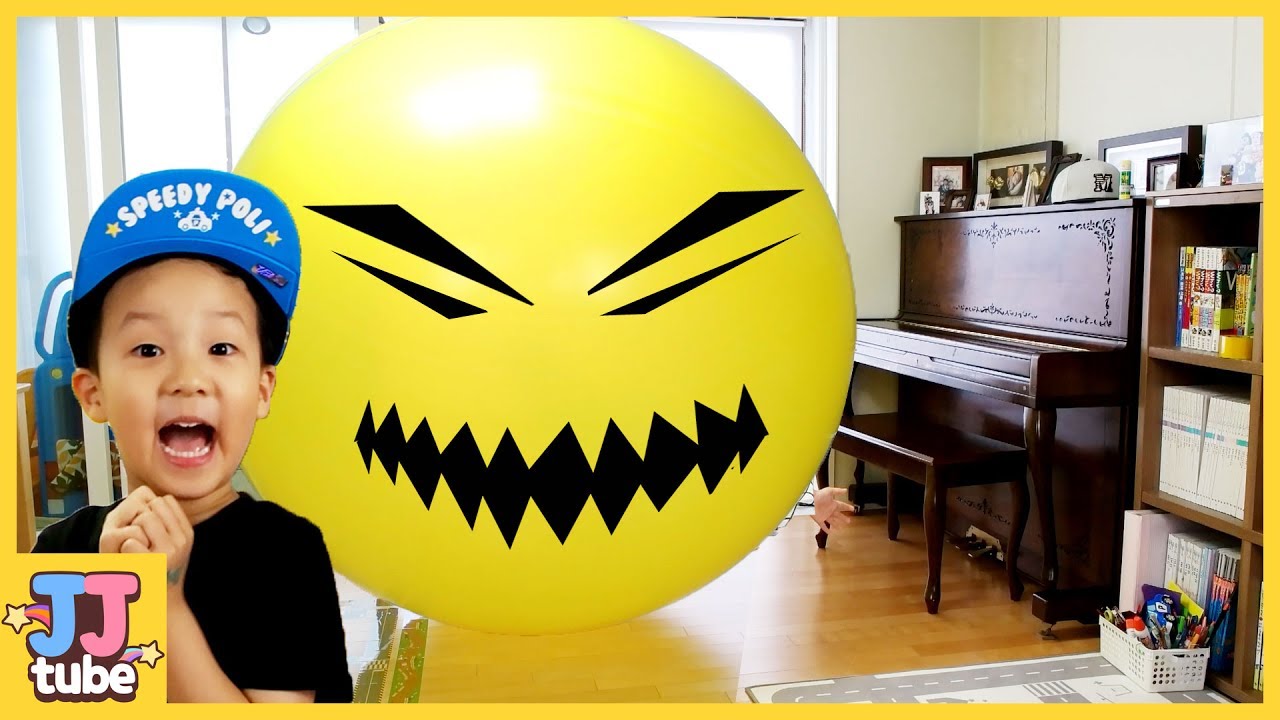 초거대 풍선 터트리기! 서프라이즈 에그 킨더조이 장난감 놀이 Giant Balloon  Surprise egg Toy & Play [제이제이 튜브-JJ tube]