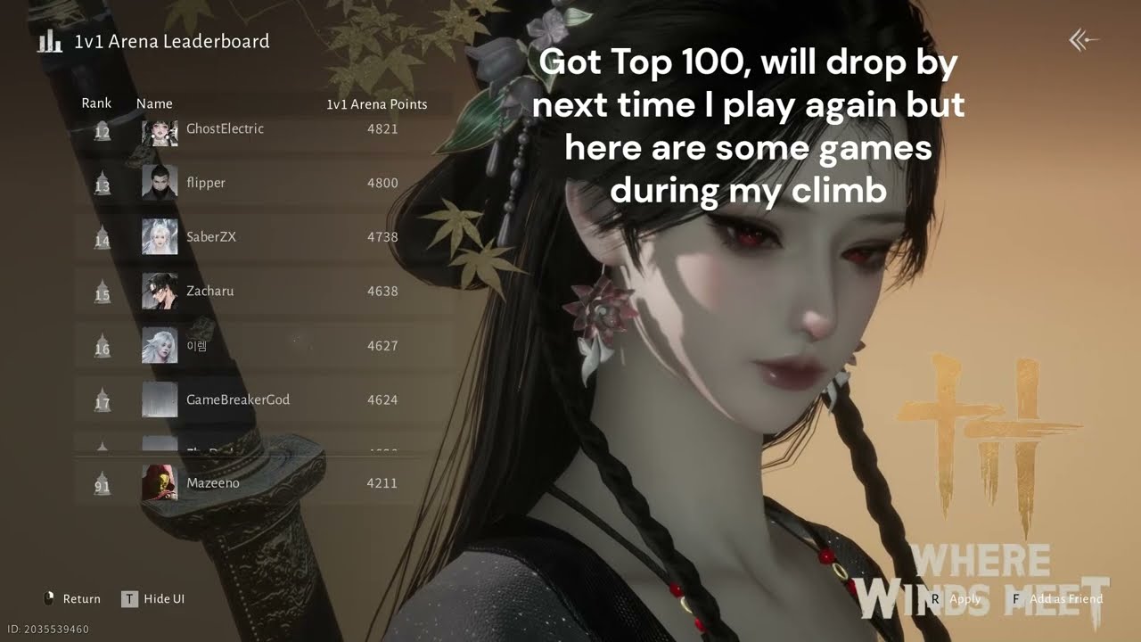 Top 100 Mythic Umbrella Fan against 4k+ & TOP 100 Players - Where Winds Meet