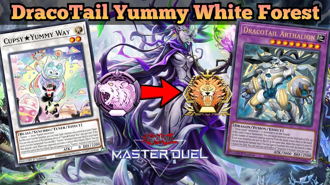 Yummy White Forest Dracotail in Yu-Gi-Oh! Master Duel