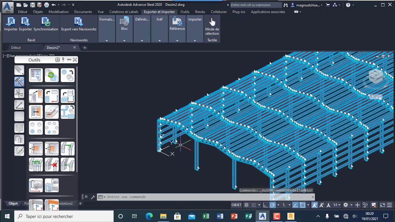 INTEROPERABILITE:COMMENT PASSER DE ROBOT STRUCTURAL ANALYSIS ET ADVANCE STEEL