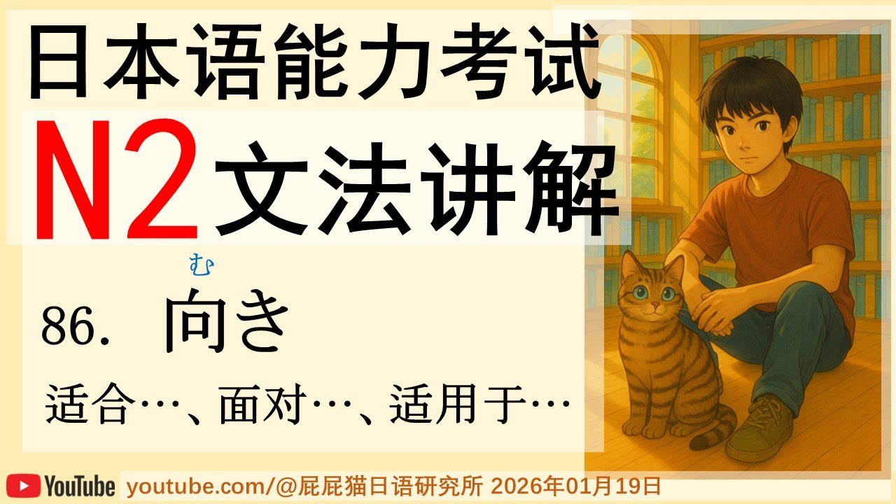 JLPT日本語N2文法86 向き（适合…、面对…、适用于…）日语N2语法讲解