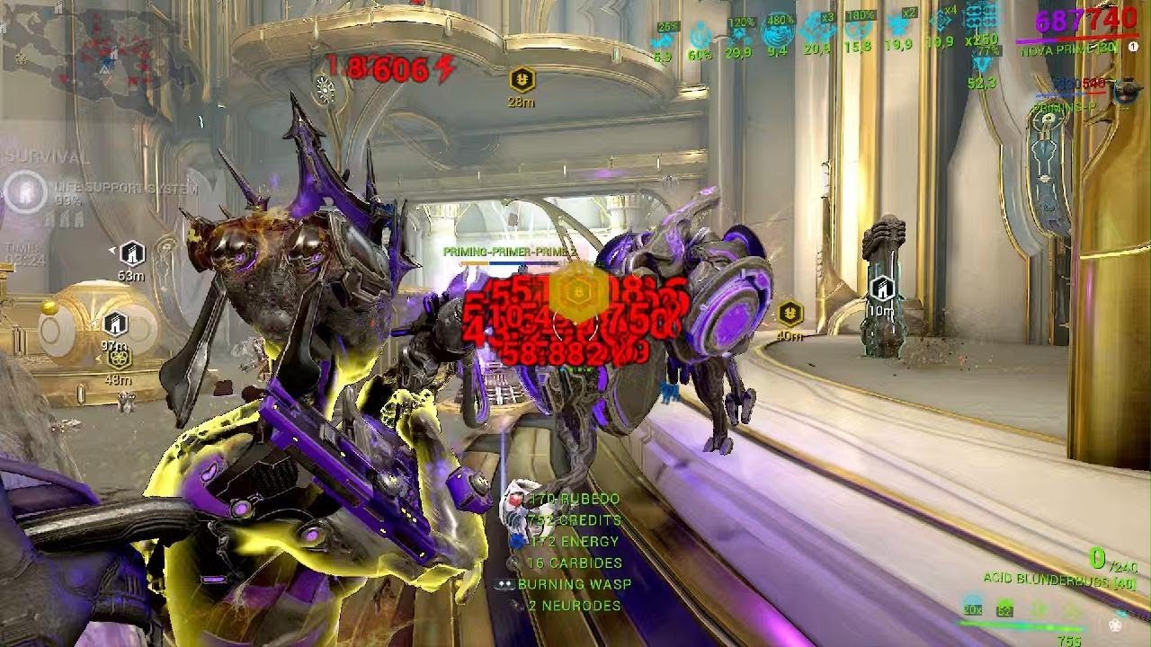 Warframe Nova prime testing new riven