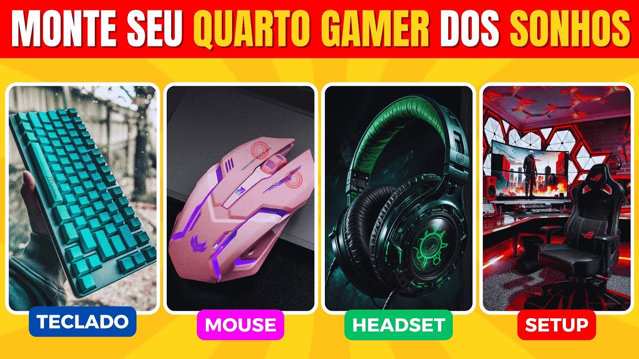 Monte seu Quarto Gamer dos Sonhos | Jogo das Escolhas | Detona Quiz