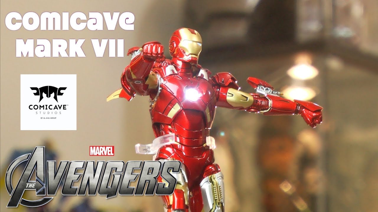 COMICAVE STUDIOS MARK VII IRON MAN AVENGERS MARVEL 1/12 FIGURE REVIEW UNBOXING
