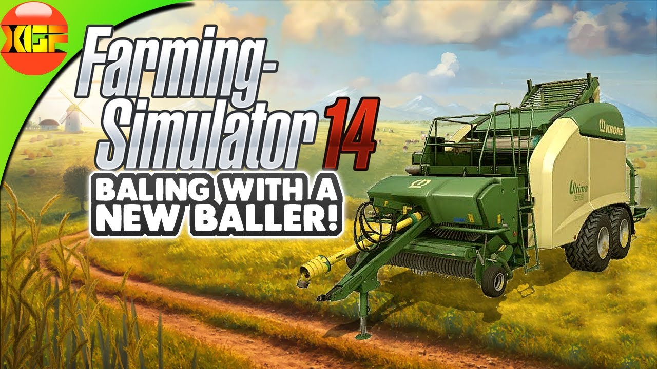 Farming Simulator 14! Making Bales for the first time!