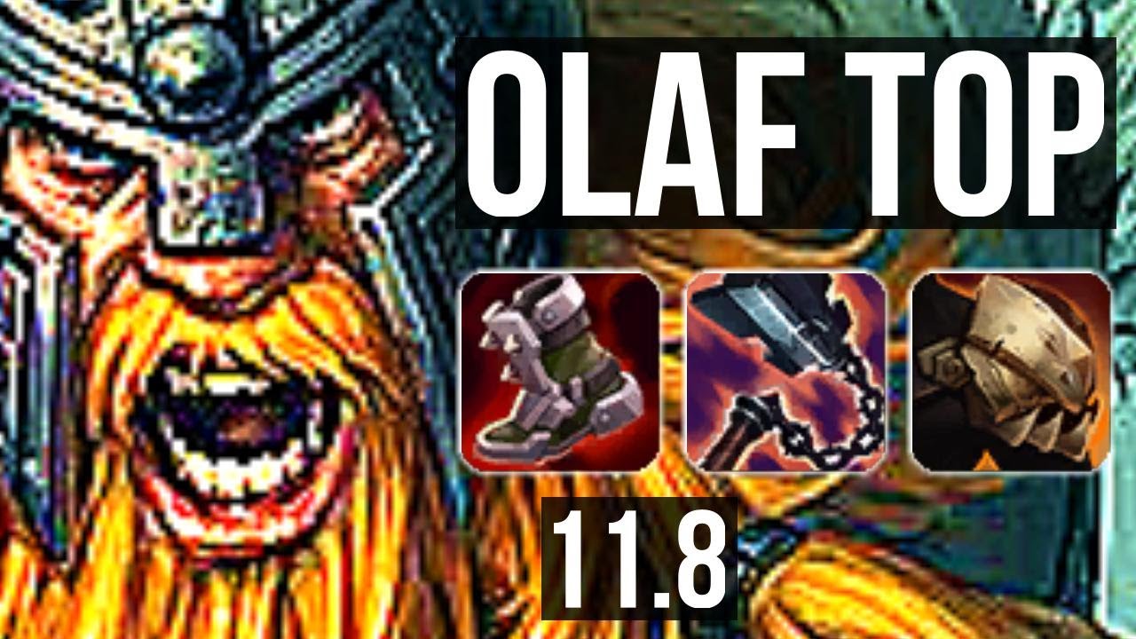 OLAF vs YONE (TOP) | 8 solo kills, 18/2/4, Legendary, 1.0M mastery, 300+ games | EUW Master | v11.8