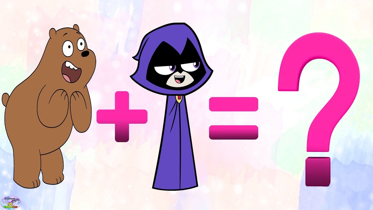 Teen Titans Go! Transforms Raven We Bare Bears Grizzly Panda Surprise Egg and Toy Collector SETC