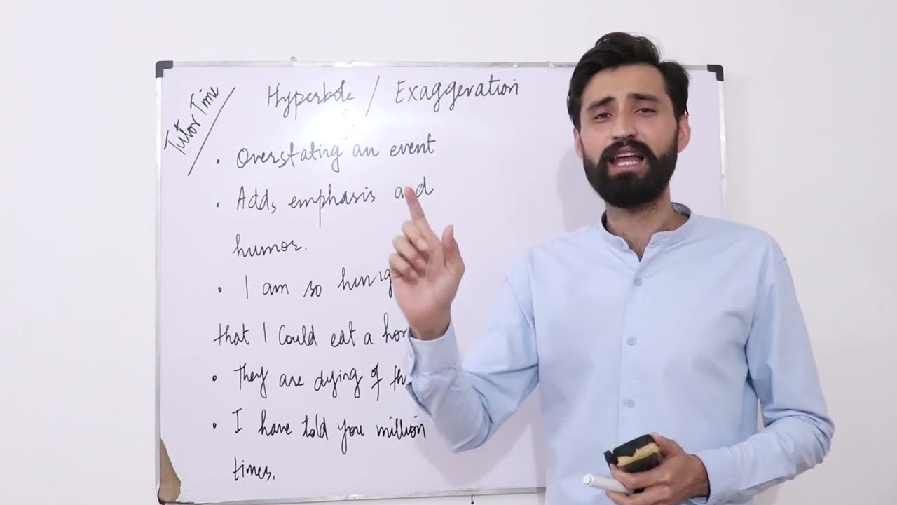 Lec# 39 | Exaggeration or Hyperbole | #figuresofspeech | Tutor Time
