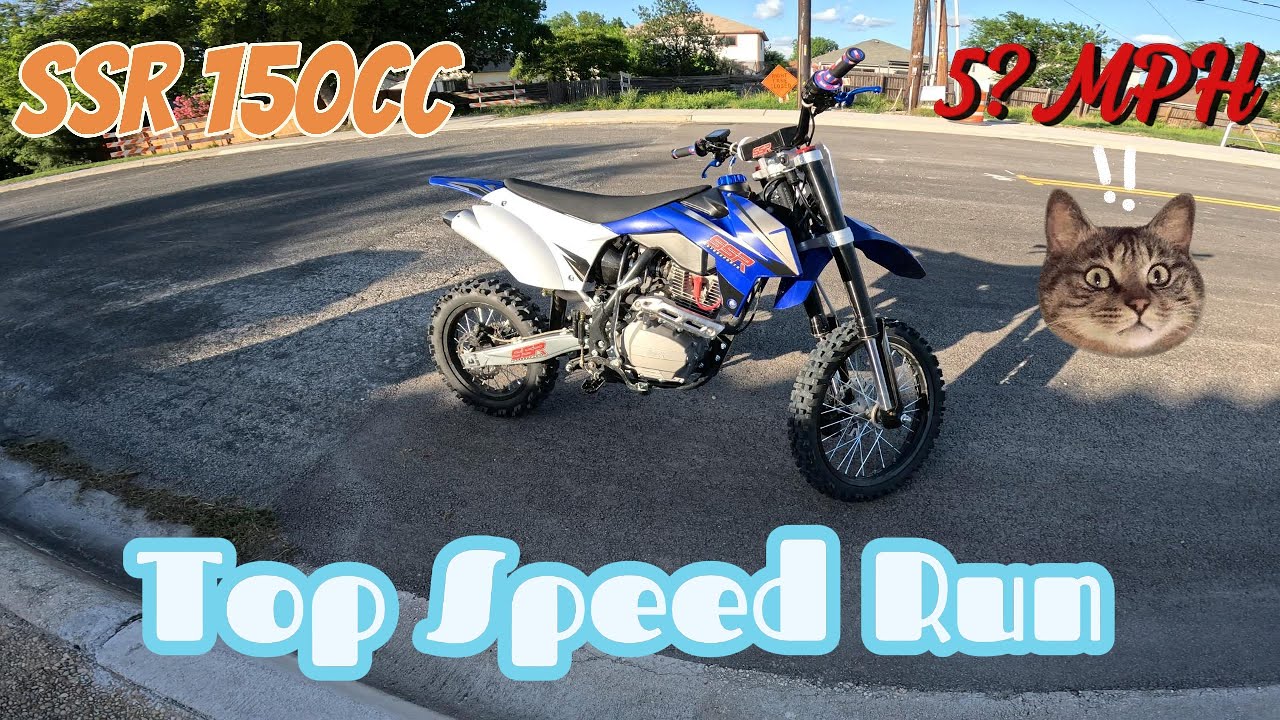 SSR 150cc Dirt Bike Top Speed Run