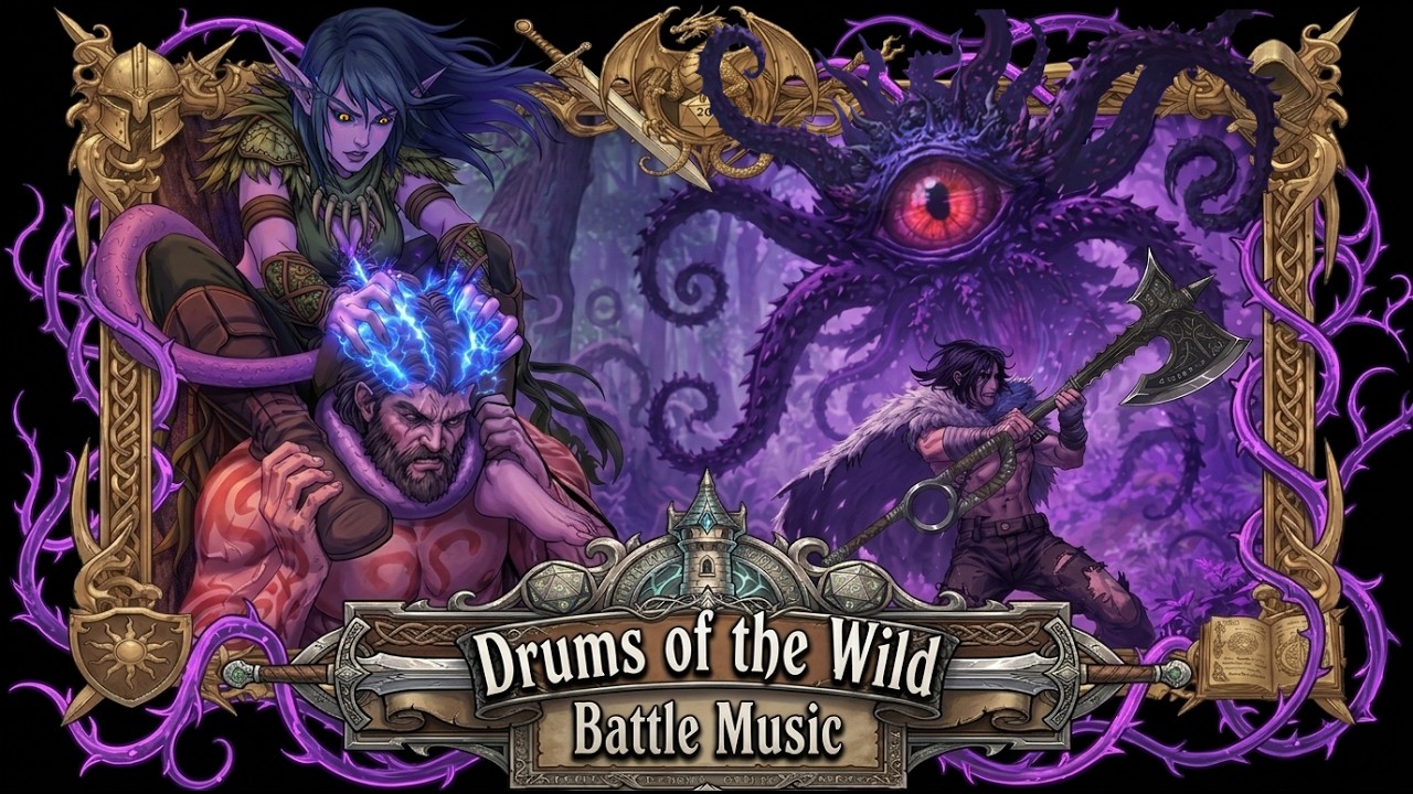 Drums of the Wild 🥁 Untamed Combat Theme | Epic D&D Battle Music (1 Hour)