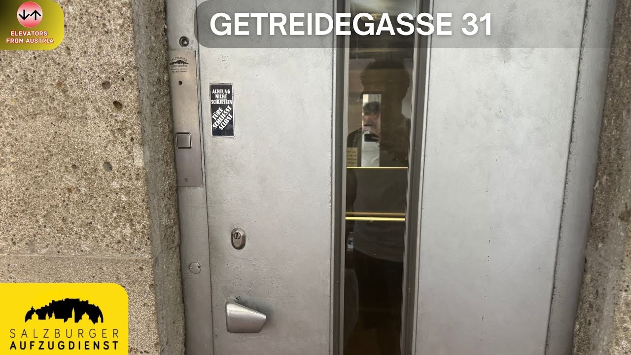 1956 Sowitsch (mod. 2003 SAD) traction elevator@Getreidegasse 31, Salzburg, Austria