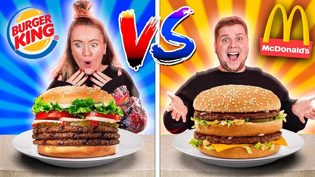 МАКДОНАЛЬДС VS БУРГЕР Кинг! Купили ВСЕ меню ресторанов! Что ВКУСНЕЕ?!