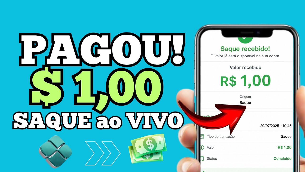 🚀 PAGOU! 1,00$ NO PIX NA HORA, NOVO APLICATIVO PAGANDO EM 2026 🤑