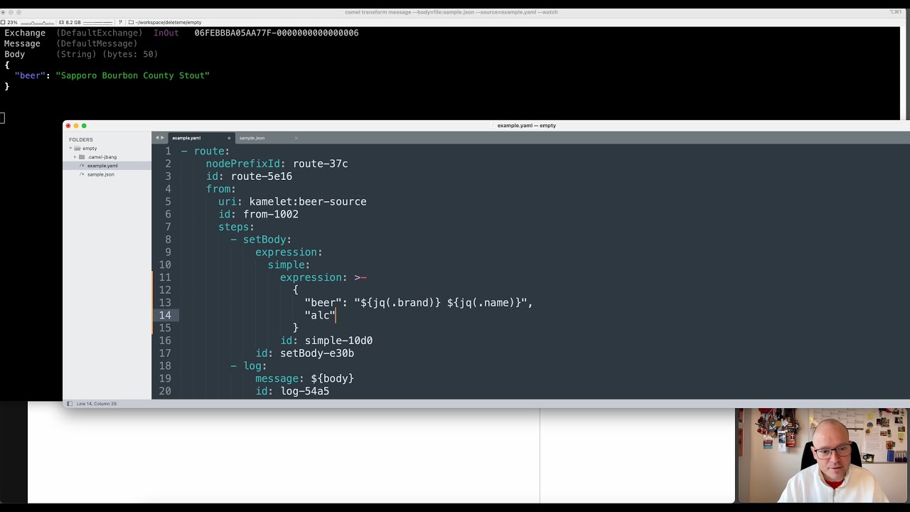 Apache Camel live data mapping with camel-jbang