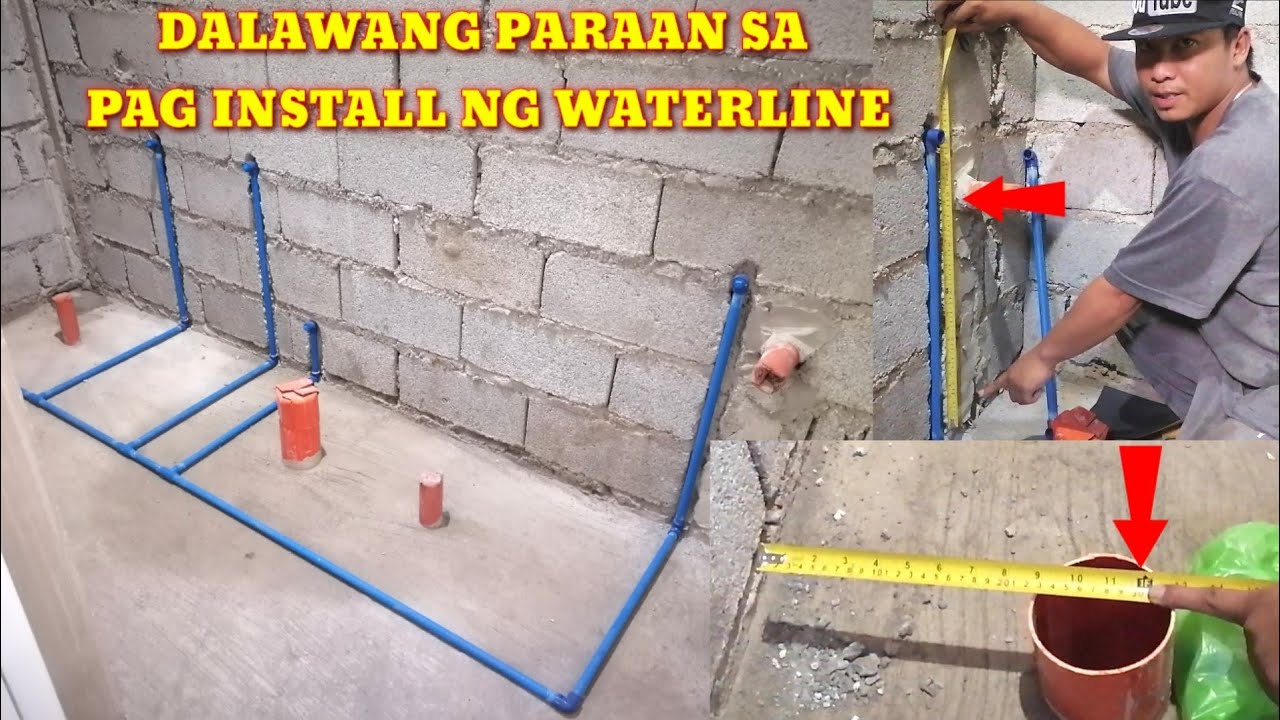 MGA DAPAT MALAMAN SA PAGKABIT NG WATERLINE. PAANO MAGKABIT NG WATERLINE AT STANDARD NA MGA SUKAT