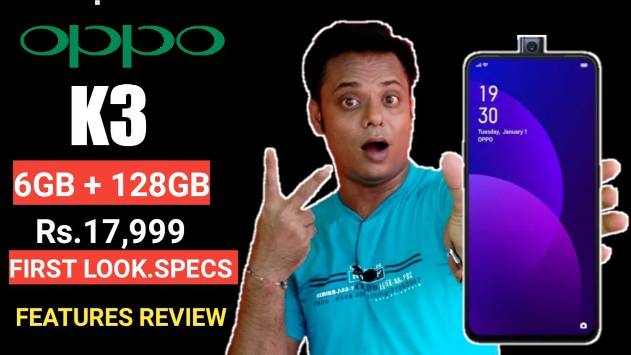 Oppo K3 - with Pop Up Selfie Camera Launching in India | Oppo K3 First Look, Price & Specs Review.